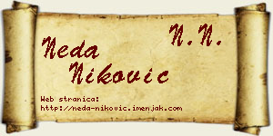 Neda Niković vizit kartica